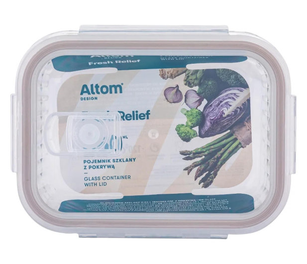 Altom Fresh Relief pojemnik z pok. prostokątny 0,65l 18x13x6cm tau - 1580552 - zdjęcie 5